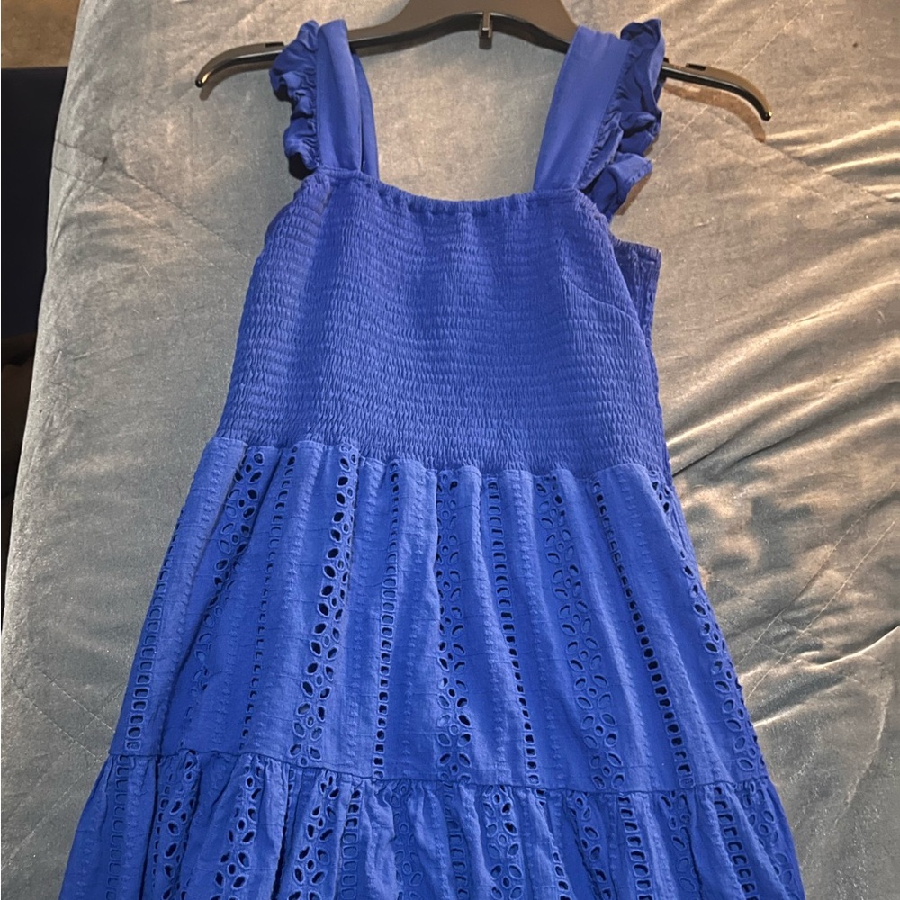 Summer blue midi dress
